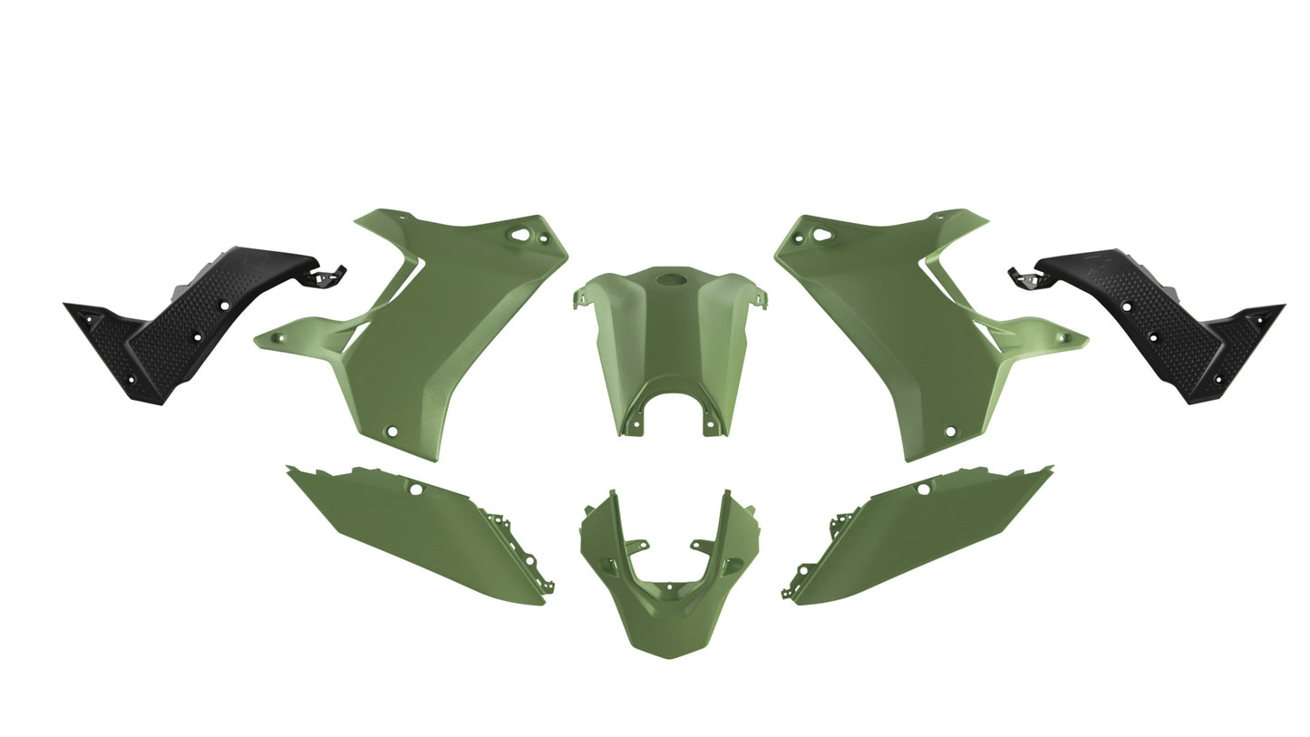 PLASTIC KIT YAMAHA T7 19-24, GREEN/BLACK, RTECH R-KITT70-VN2-024