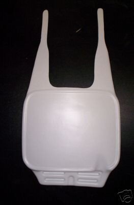 1983/1984 KTM MC Front Number Plate White