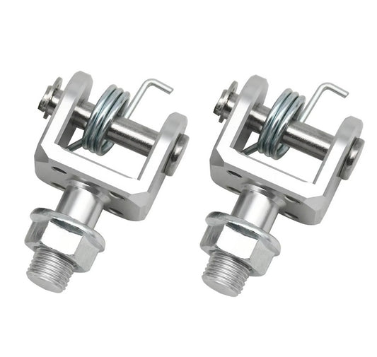 FOOT PEG LINK BRACKETS PAIR CNC ALUMINIUM SILVER SURRON LIGHT BEE X LIGHT BEE S