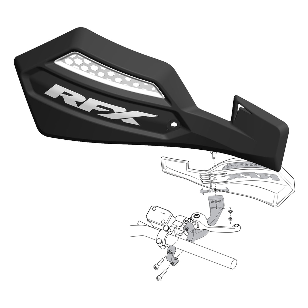 Race Handguard Inc Fitting Kit FXGU2010055BK
