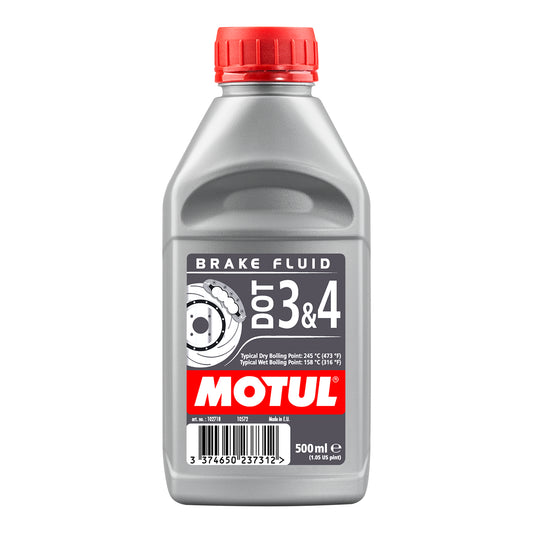 DOT 3 & 4 Brake Fluid 0.5 Litres