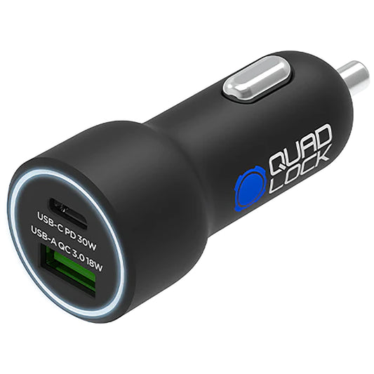 48W Dual Car Charger - USB-C PD + USB-A QLA-DCC-2