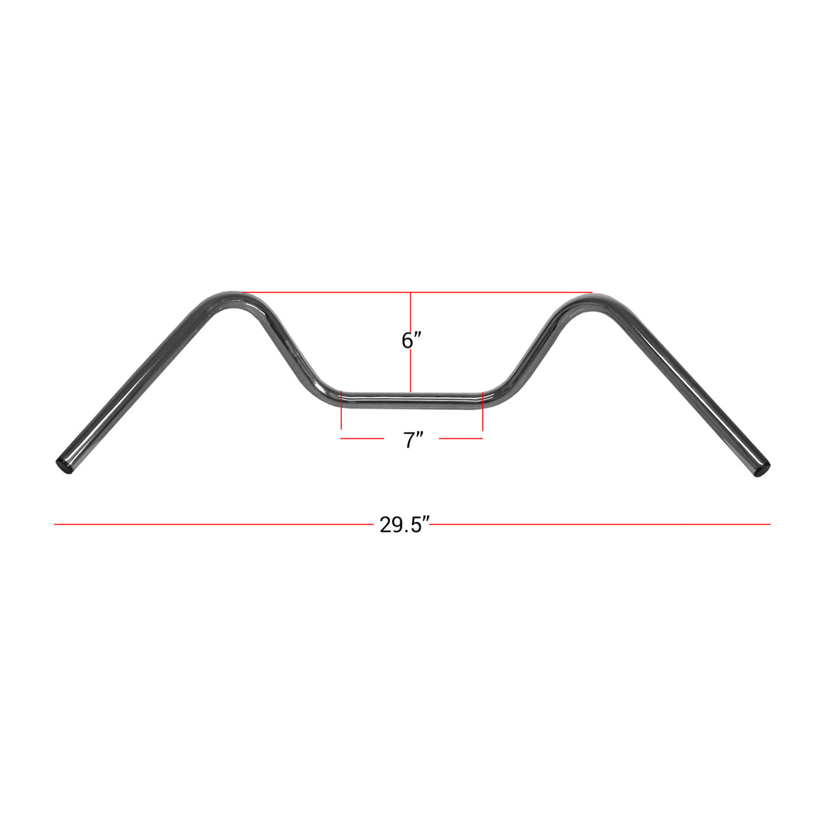 Handlebar 7/8" Chrome Pull Back 6" Rise 31-6225AS