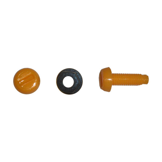 Bolts Number Plate Yellow (100 Pack) YNB