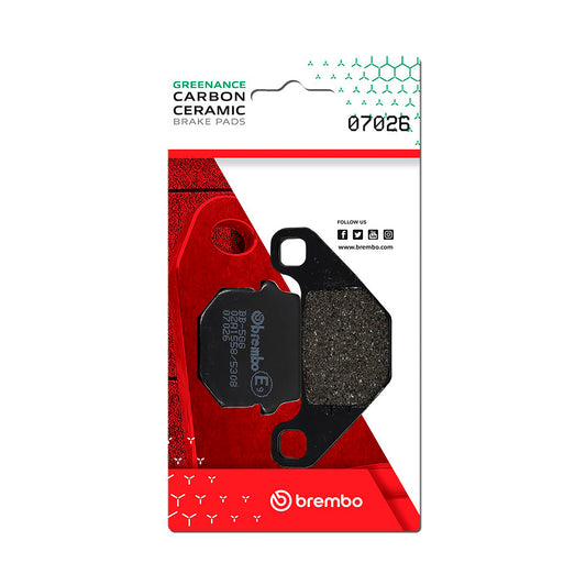 Brembo CC Carbon-Ceramic Brake Pads for Adly / Peugeot / Malaguti & More – 07026