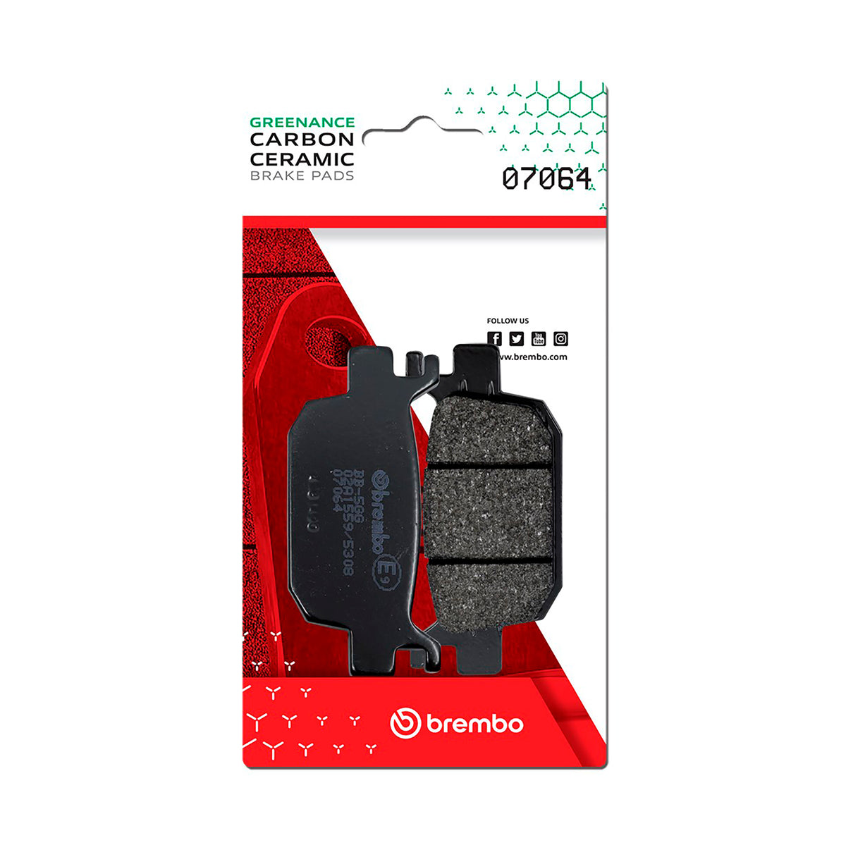 Brake Pads Scooter Carbon (L / R / R) - 07064CC 07064 (0303)