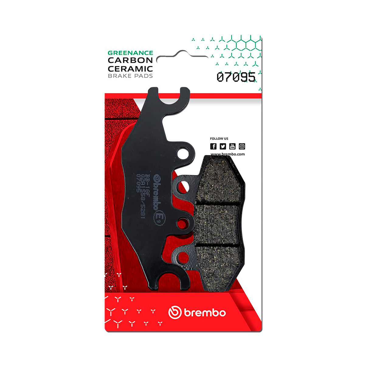Brake Pads Scooter Carbon Ceramic (Front) - 07095 07095 (0303)