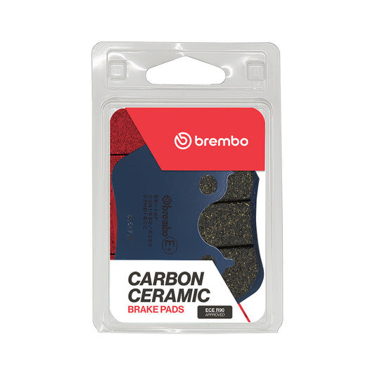 Brembo CC Carbon-Ceramic Brake Pads for Harley Davidson FLSTF 1584 FAT BOY / FXSTS/I 1450 SOFTAIL & More – 07HD18CC