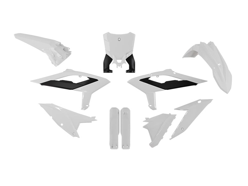PLASTIC KIT 7 PC BETA WHITE BLACK RTECH R-KITBET-BN0-626