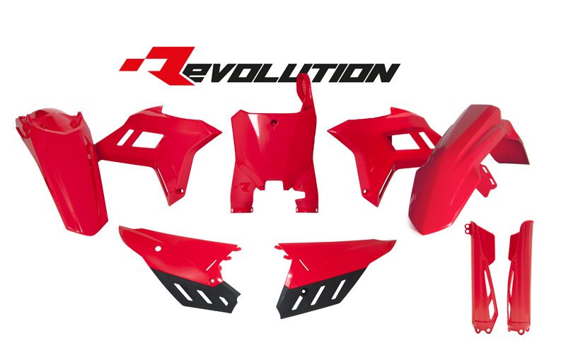 PLASTIC KIT/9 CRF450R 2021-24, RTECH R-KITCRF-RS0-522 REVOLUTION KIT