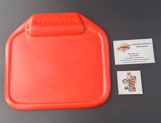 1983/1984 Honda XR 80R 100R 200R Front Number Plate - Flash Red