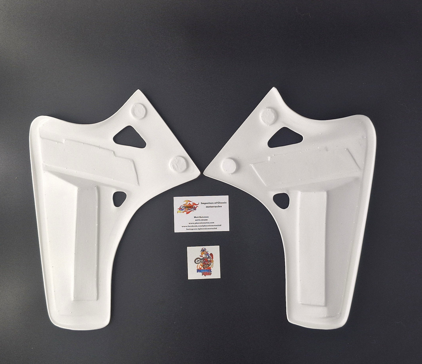 1985/1986 KTM 250 Radiator Shrouds White