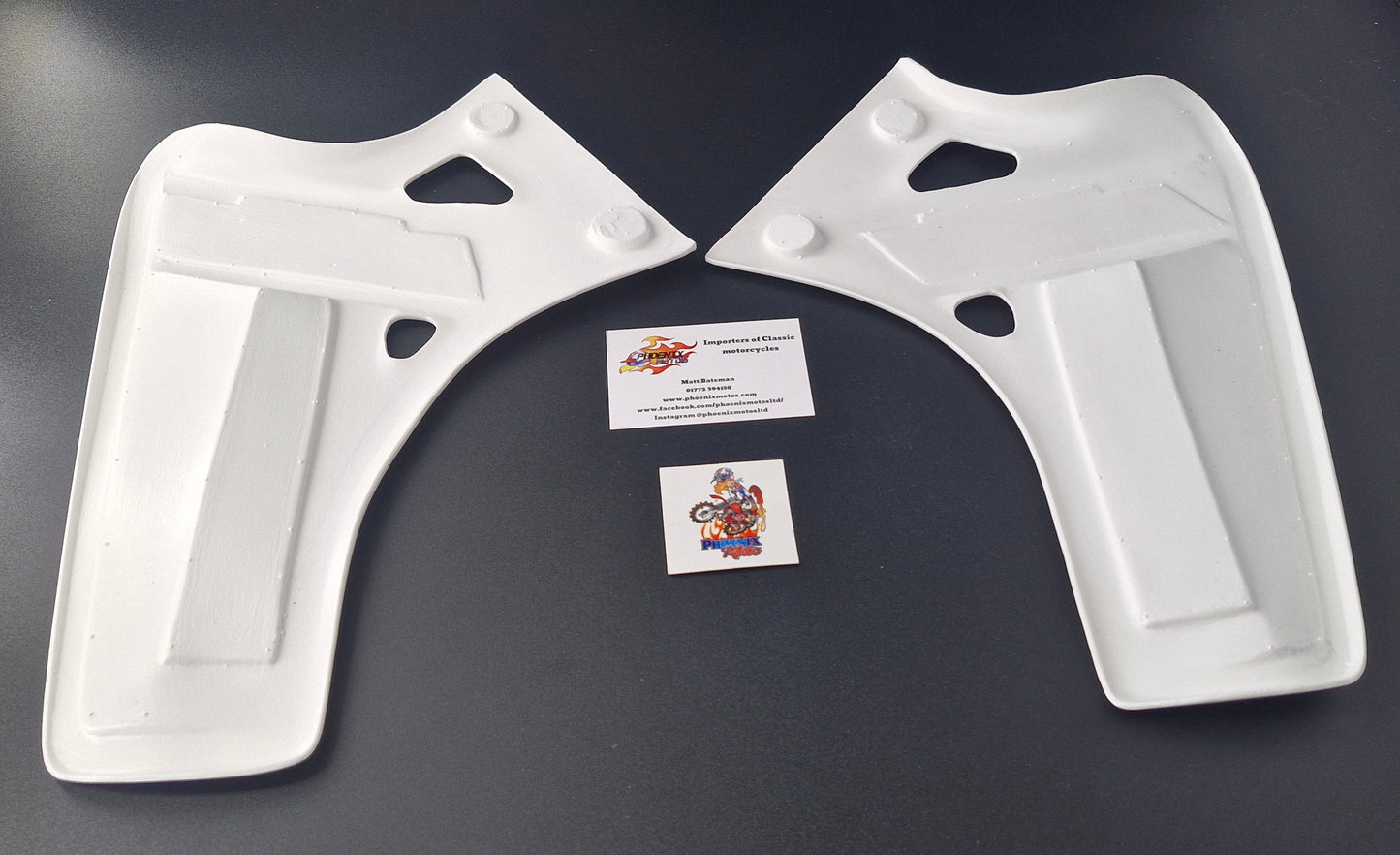 1985/1986 KTM 250 Radiator Shrouds White