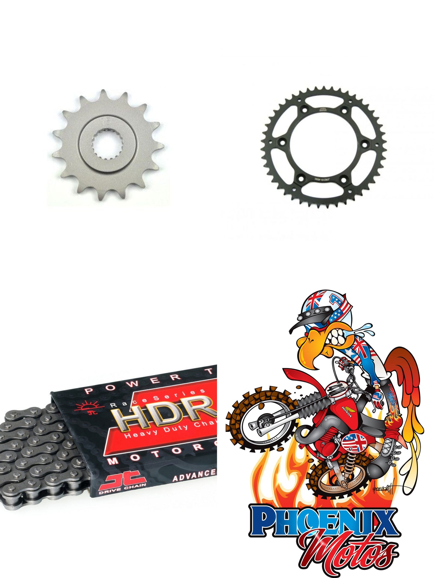 2014-2019 Husqvarna TC125 Standard JT Sprockets Chain & Sprocket Bundle