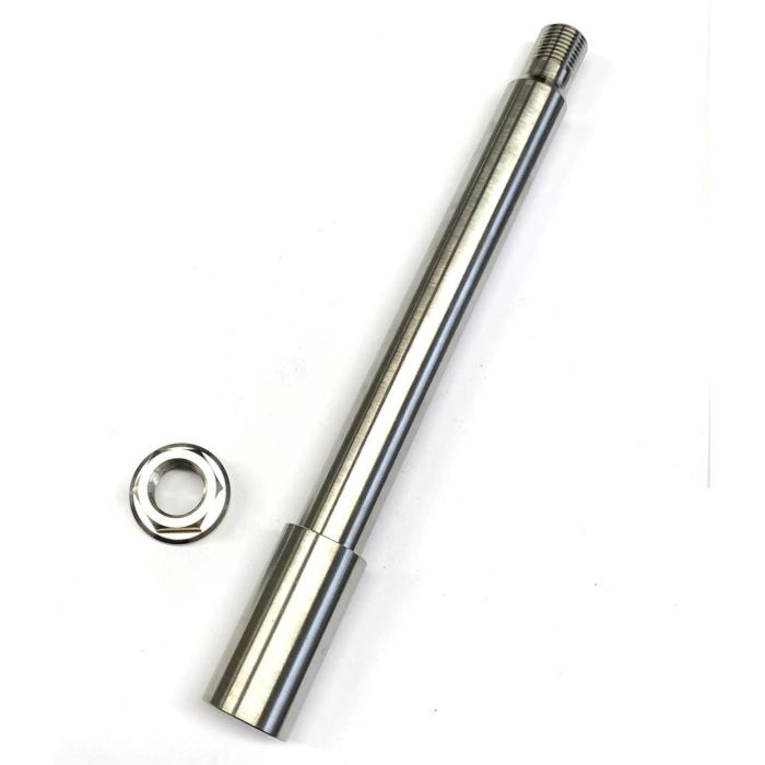 HONDA FRONT SPINDLE & NUT M16x1.5, TITANIUM GRADE 5 / , OEM REF: 44301-MEN-000 / 90301-KZ4-J40