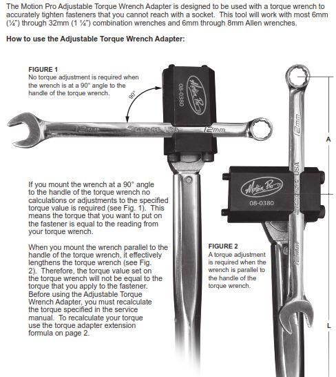 Motion Pro Adjustable Torque Wrench Adaptor