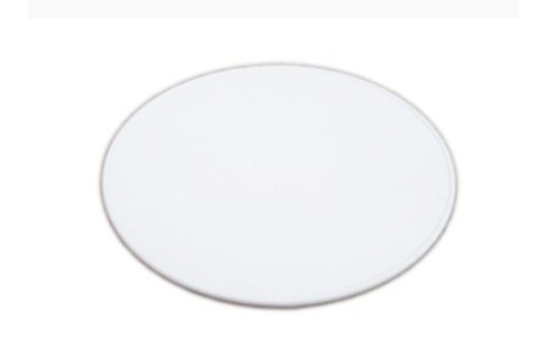 Universal Vintage MX Front Number Plate Oval Unit Injection Molded Gloss Grey 6.5"