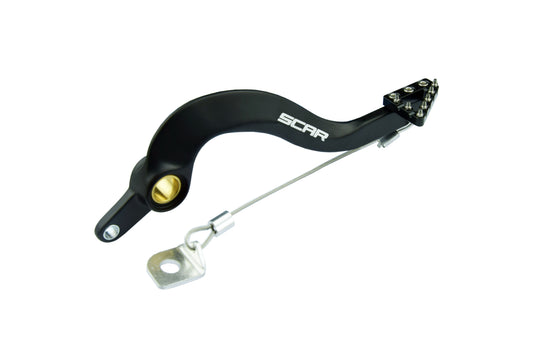 REAR BRAKE PEDAL BLACK 10-24 FANTIC YAMAHA XEF XXF WR YZ F FX 250 SCAR RBP102BK