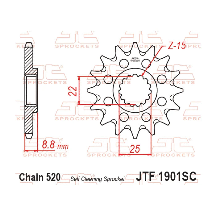 Beta XTrainer 300 2T 2026 JT Sprockets 13T Front Sprocket