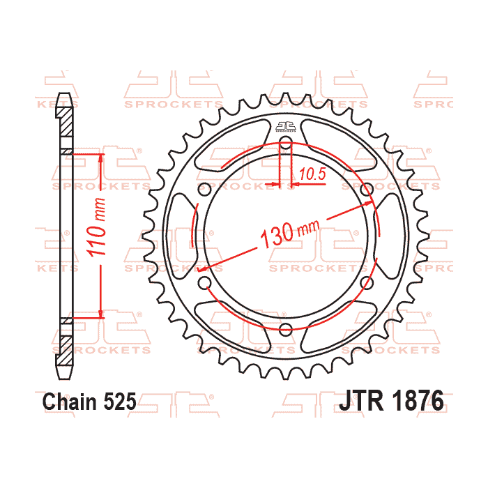 REAR SPROCKET JTR1876.47 JT