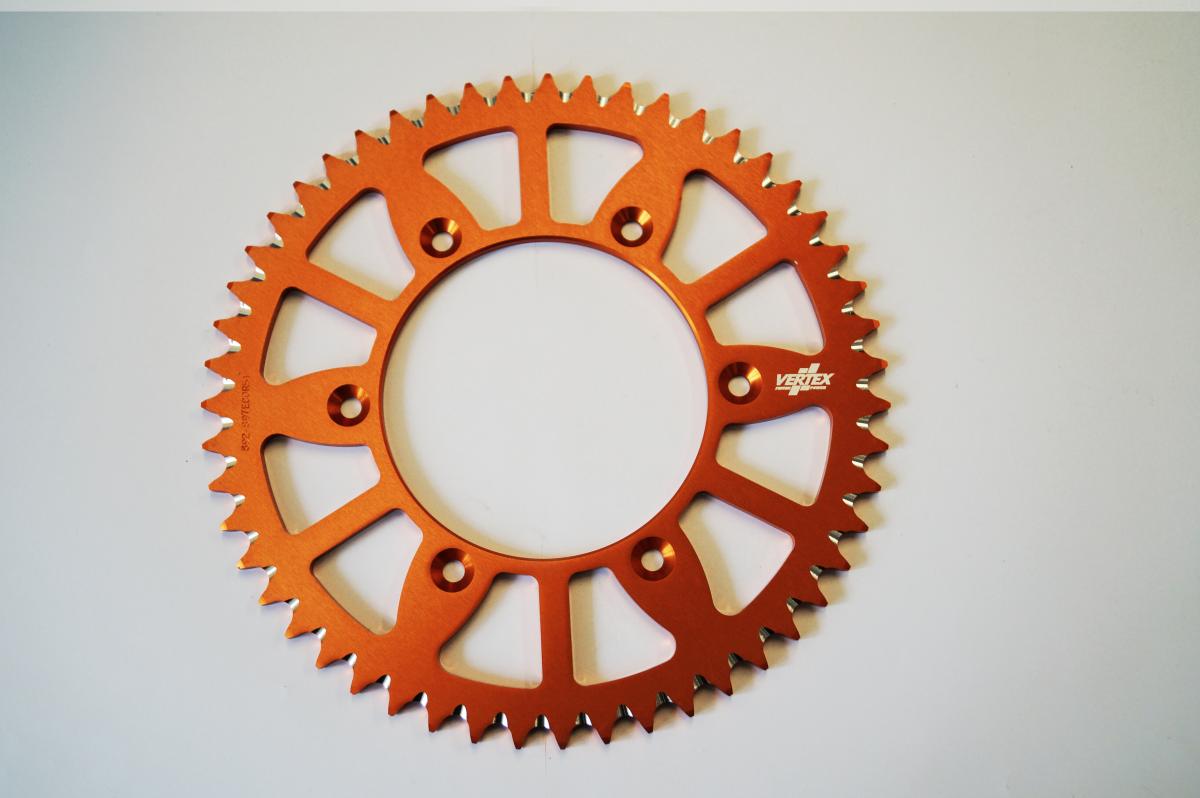 REAR SPROCKET VERTEX ALLOY KTM, VERTEX 892-897ECOR52, ORANGE, 7075T6 ALLOY