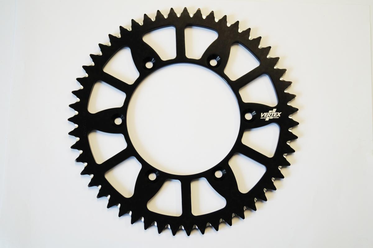 REAR SPROCKET VERTEX ALLOY 251, VERTEX 892-2015ECBK47, BLACK, 7075T6 ALLOY