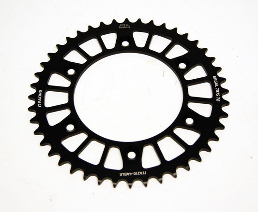 REAR SPROCKET JT RACERLITE BLACK, JT JTA210.44BLK 7075-T6 Aluminium