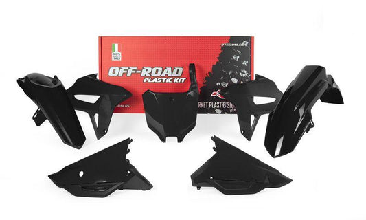 PLASTIC KIT/6 CRF450R 2021-24, RTECH R-KITCRF-NR0-521 BLACK