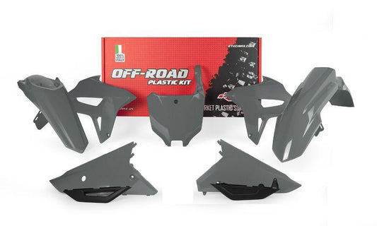 PLASTIC KIT/6 CRF450R 2021-24, RTECH R-KITCRF-GR0-521 QUANTUM GREY