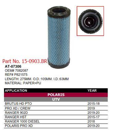 AIR FILTER [OE TYPE] POLARIS, BRONCO AT-07306, 7082087