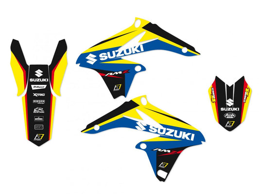 10-18 RMZ250 DREAM 4 DECAL KIT, BLACKBIRD 8319N SUZUKI