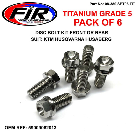 BOLT DISC TITANIUM FRONT OR REAR, KTM /  / PACK OF 6, KTM OEM REF:59009062013 2001>2020