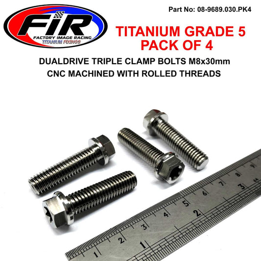 GR5 TITANIUM BOLT M8x30mm PK4, TRIPLE CLAMP BOLTS / DUALDRIVE,  / KTM RE: 25080406