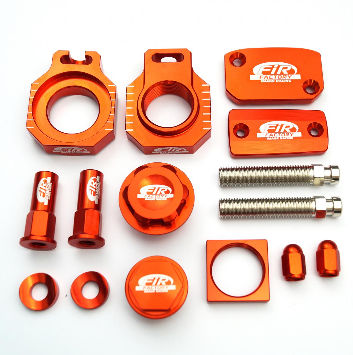 PC BLING KIT KTM HUSQVARNA, FIR CPK-511, CNC ALLOY, AXLE BLOCK, CAPS, TYRE NUT