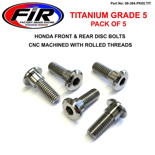 TI GR5 BOLTS DISC HONDA KIT/5, TITANIUM FRONT OR REAR KIT,  / FIR BRAND