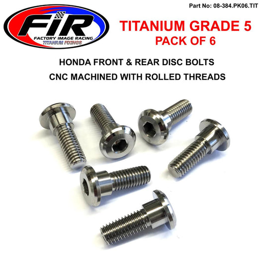 TI GR5 BOLTS DISC HONDA KIT/6, TITANIUM FRONT OR REAR KIT,  / FIR BRAND