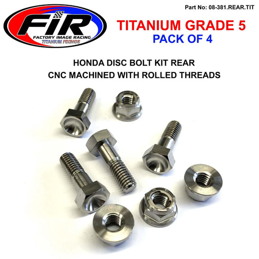 TI GR5 BOLTS DISC HONDA KIT/4, TITANIUM REAR KIT 95>2021,  / FIR BRAND