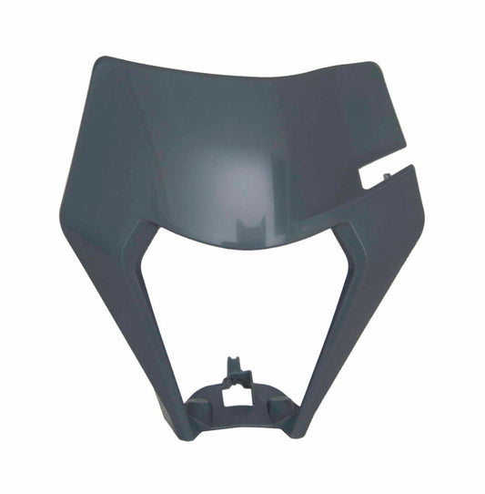 FRONT HEADLIGHT 2020-23 KTM QUANTUM GREY, RTECH R-MASKKTMGR20