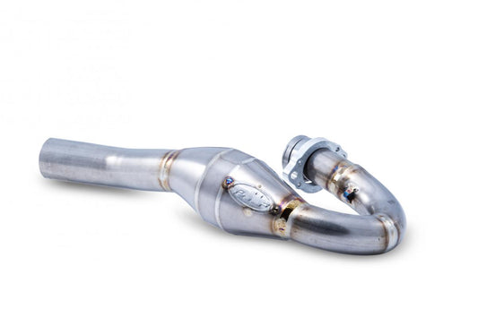 21 KAW KX250F MEGABOMB HEADER, FMF 042391, TITANIUM KAWASAKI