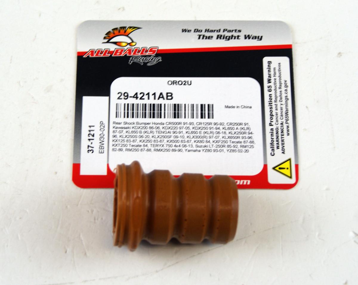 ALLBALLS SHOCK BUMP STOP BUMPER, ALLBALLS 37-1211, Honda CR125R 90-92, CR250R 91, CR500R 91-93, Kawasaki KDX200 86-06, KDX220 97-05, KDX250 91-94, KL65