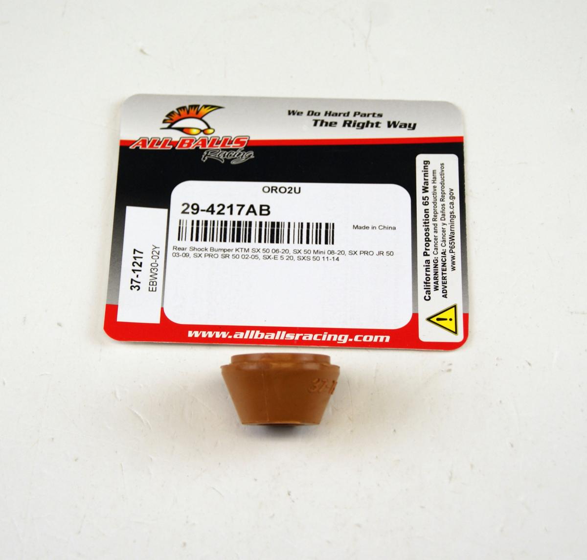 ALLBALLS SHOCK BUMP BUMPER, ALLBALLS 37-1217, KTM SX 50 06-20, SX 50 Mini 08-20, SX PRO JR 50 03-09, SX PRO SR 50 02-05, SX-E 5 20, SXS 50 11-14
