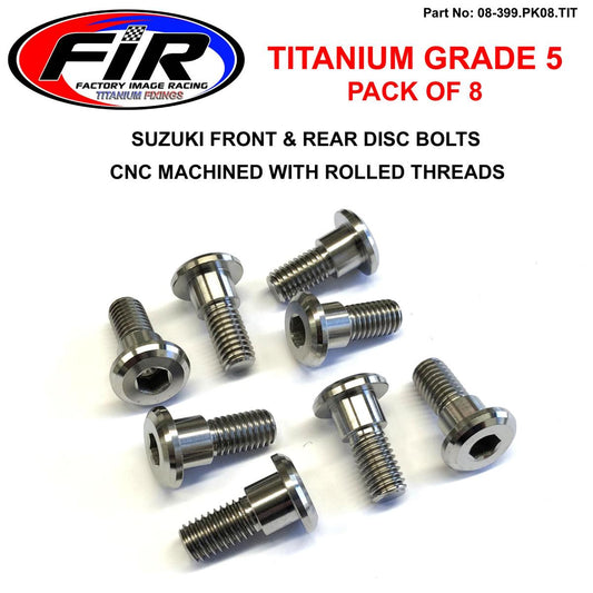 TI GR5 BOLTS DISC SUZUKI KIT/8, TITANIUM FRONT OR REAR KIT,  / FIR BRAND