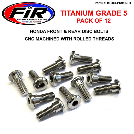 TI GR5 BOLTS DISC HONDA KIT/12, TITANIUM FRONT OR REAR KIT,  / FIR BRAND