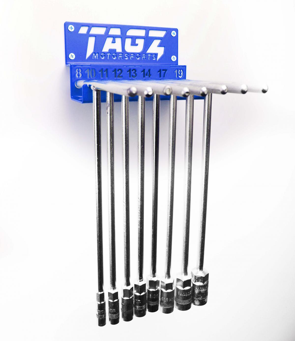 TAGZ ORGANISER T-BAR RACK BLUE, FITS UP TO 8 T-BARS