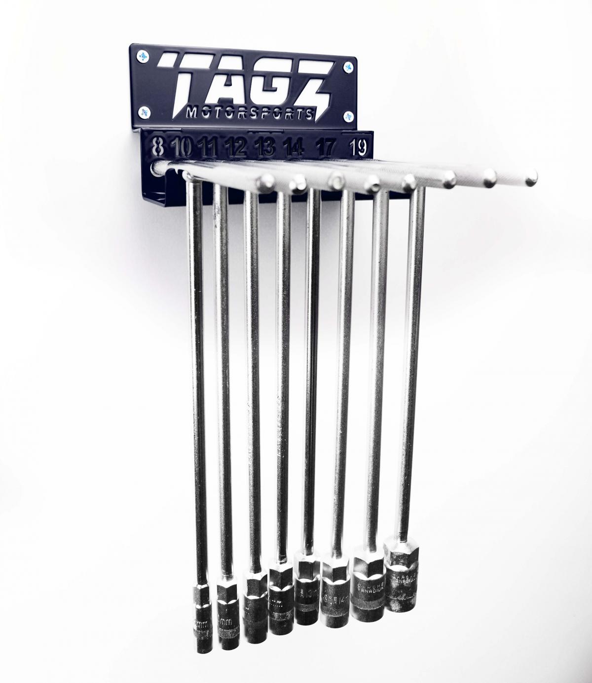 TAGZ ORGANISER T-BAR RACK BLACK, FITS UP TO 8 T-BARS