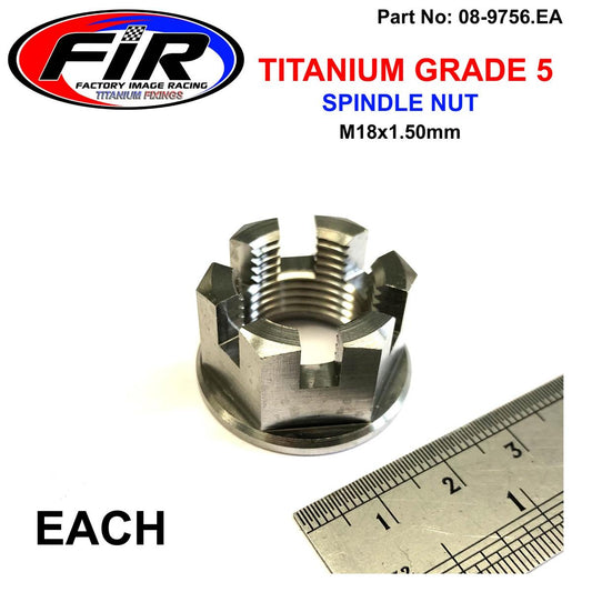 GR5 SUZUKI REAR SPINDLE CASTLE NUT, M18x1.50mm / 08314-4018A EACH