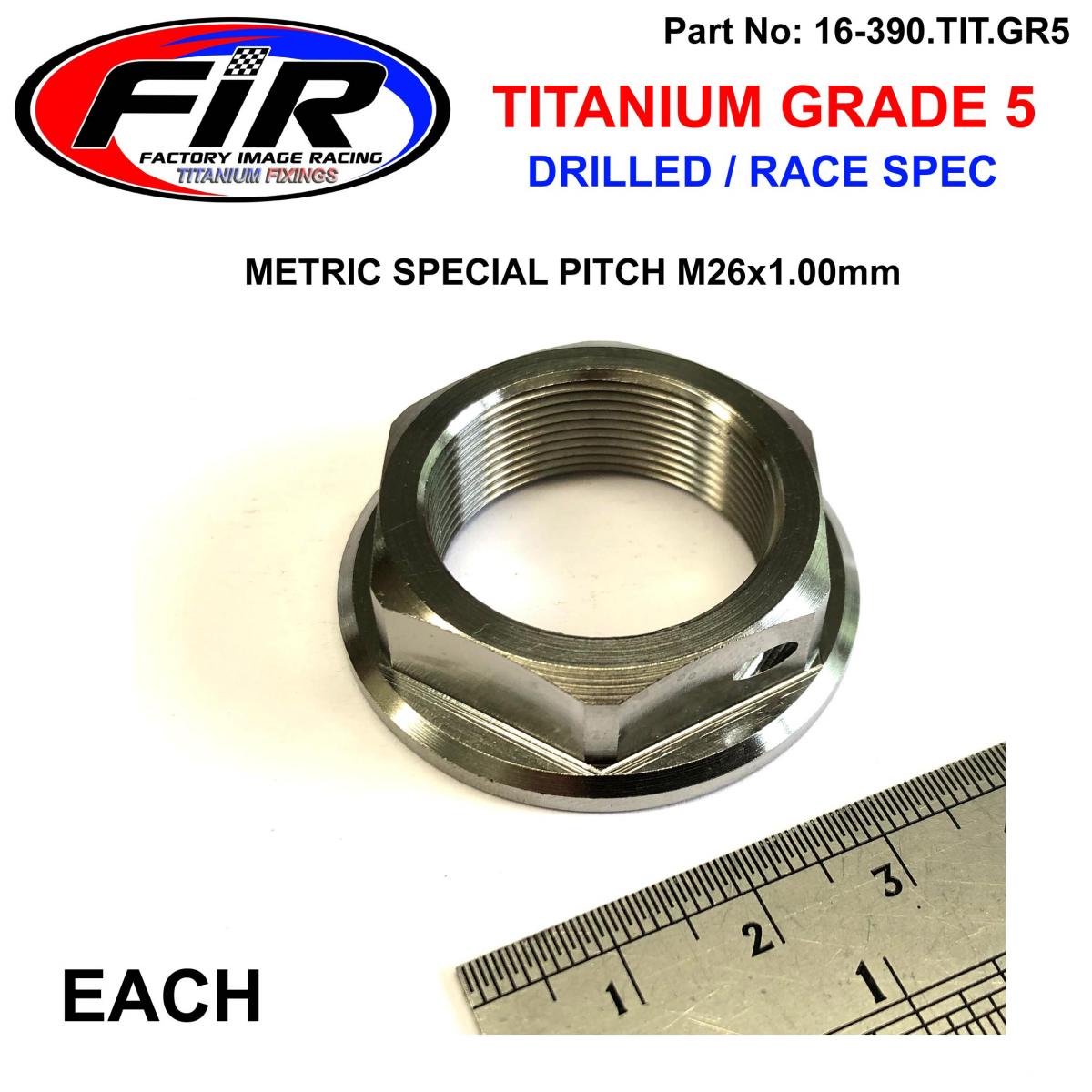 GR5 M26x1.00mm STEM NUT EACH, TITANIUM / CRF CR,  / CNC