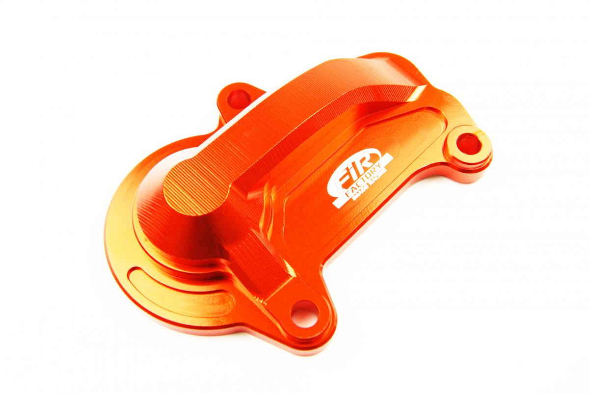 WATER PUMP COVER 19-21 KTM 2T, FIR ASWPC-21, BILLET ALLOY ORANGE, STANDARD WATER PUMP COVER