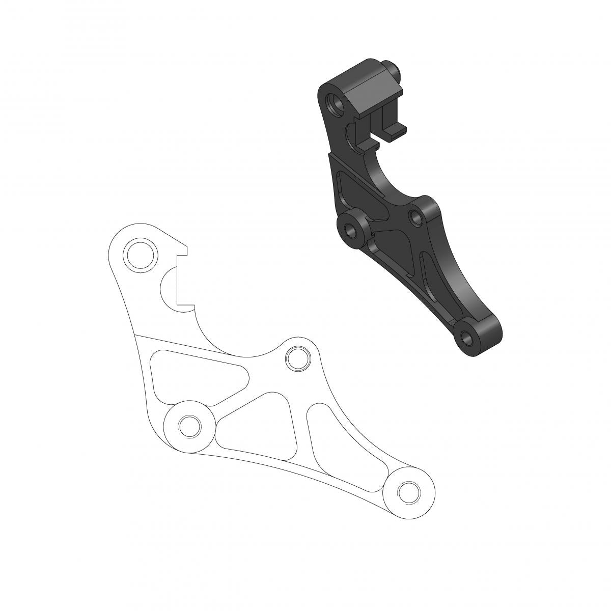 FRONT CALIPER BRACKET YAMAHA/FANTIC, Moto-Master 211074 ADAPTER