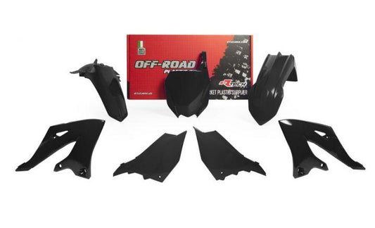 PLASTIC KIT/5 2022-23 YZ125/250 BLACK, RTECH R-KITYZ0-NR0-022